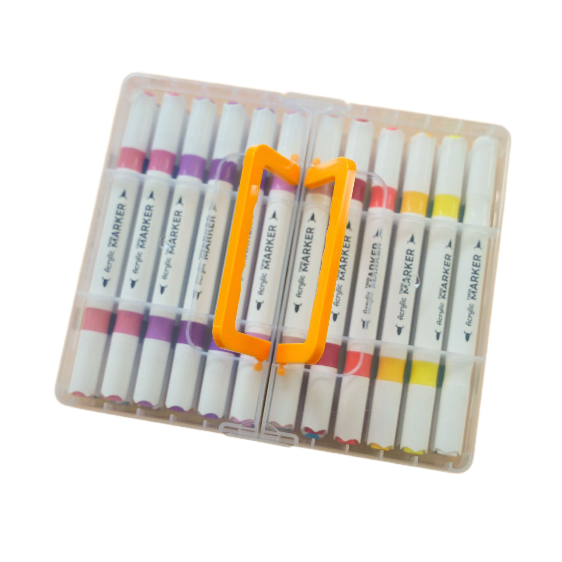 Marcador de acrílico estudiantes de arte pintado a mano plegable color doble cabeza lavable pincel de pintura transfronterizo mayorista
