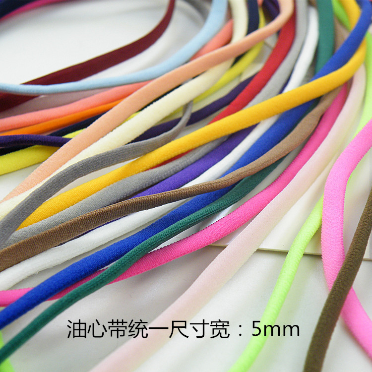 5mm圆绳口罩松紧带油心带弹力绑带彩色裹胸文胸内衣美背泳衣肩带