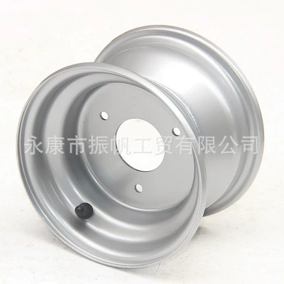 Atv Four-Wheel Beach Cart Go-Kart Accessories 16X 8-7inch Hub Three-Hole Wheel Steel Rim Iron Tire Rim (Motorcycle wheel hub) - silver-3-holes-one
