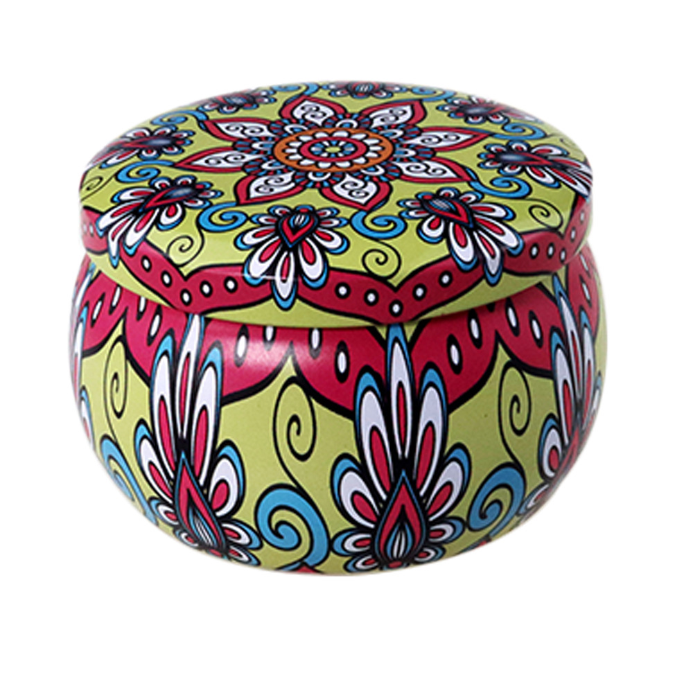Venta al por mayor de fábrica: Tarro de hojalata de estilo étnico de 4.4 oz con forma de barriga grande para sirope de pera, dulces, té, velas aromáticas y almacenamiento de alimentos. image 27