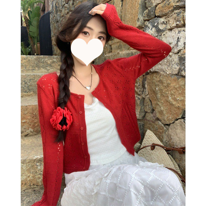 Stylish and Fashionable Knitted Cardigan, Early Autumn New Style, Short Sweater Jacket, Long-Sleeved Top, Women's Clothing Factory