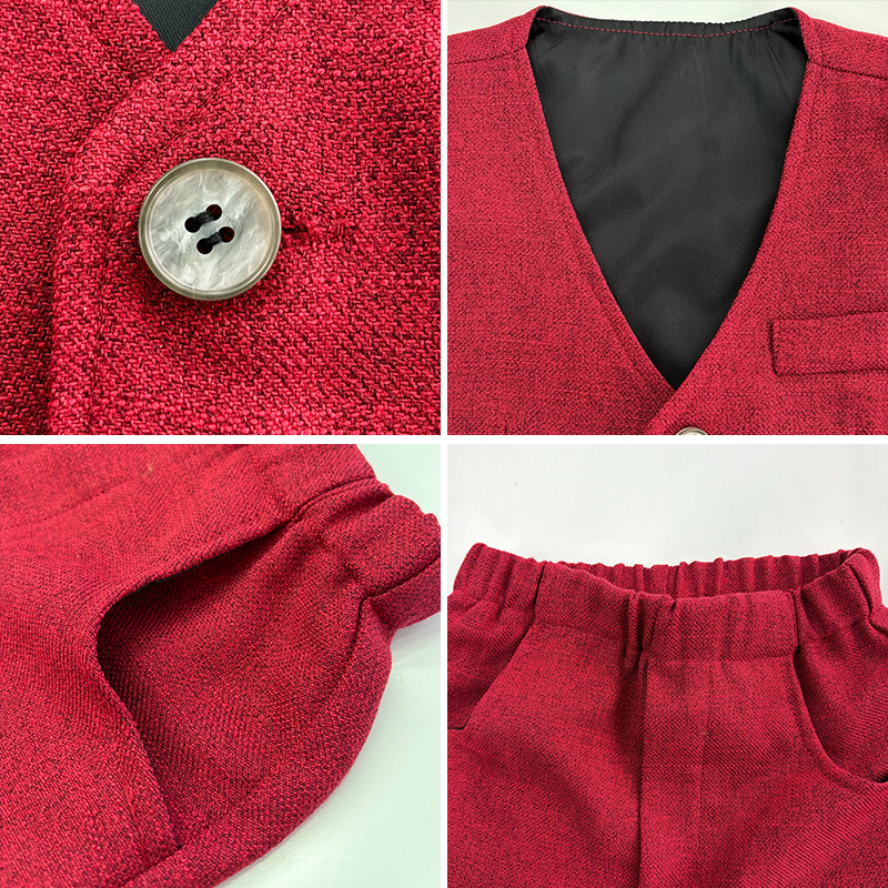 Traje para niños, traje de chaleco, vestido de verano para bebés, anfitrión de cumpleaños, traje de piano para niña de las flores para niños