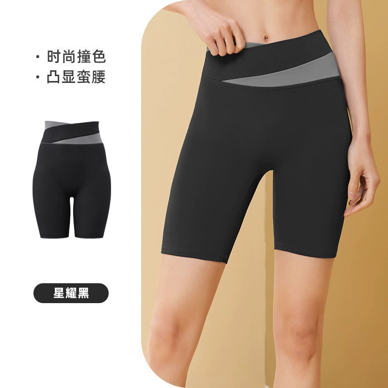  Summer sports breast pads, leggings, trousers for gym, set, with short sleeve, beautiful back