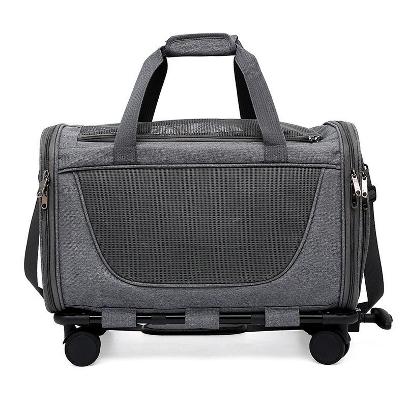 Складная сумка-переноска через плечо для собак и кошек, портативная сумка-тележка для животных, в стиле портативной тележки.