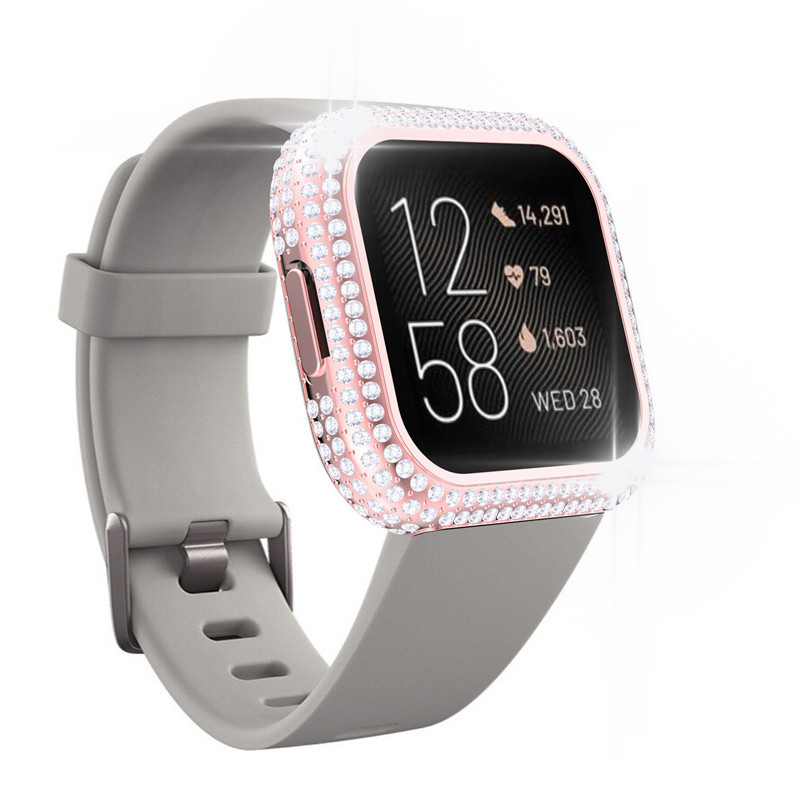 For Fitbit Versa 2 Full Diamond Case PC Anti-Drop Electroplated Diamond Protective Cover versa2 Watch Frame For Fitbit Versa 2 Full Diamond Case PC Anti-Drop Electroplated Diamond Protective Cover versa2 Watch Frame
