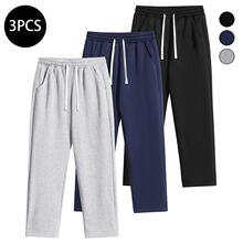 Y 54831 Grey Solid Color Straight Leg Pants ��ɫֱͲ���п�