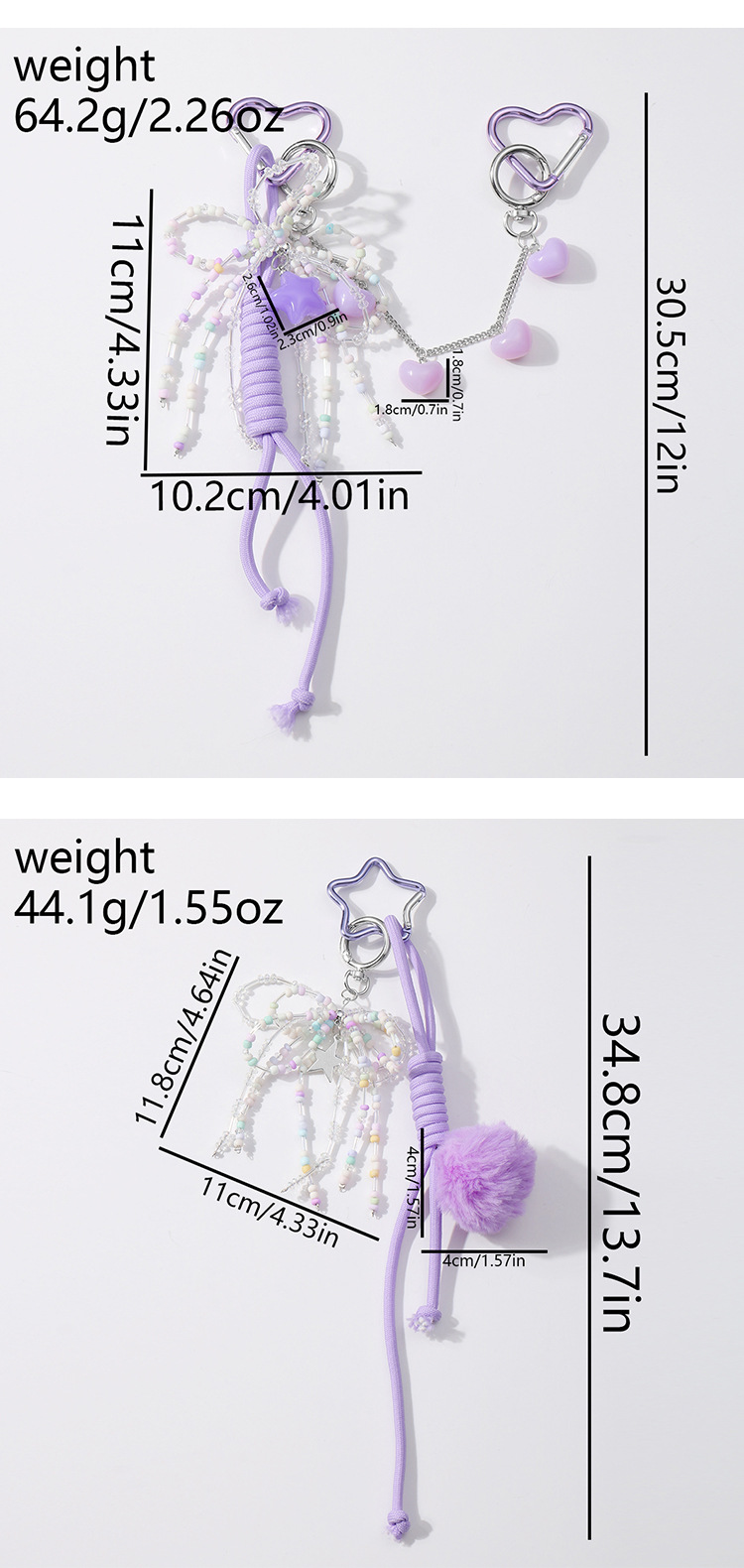 Sweet Resin Rope Zinc Alloy Star Heart Shape Knot Women's Bag Pendant Keychain display picture 3