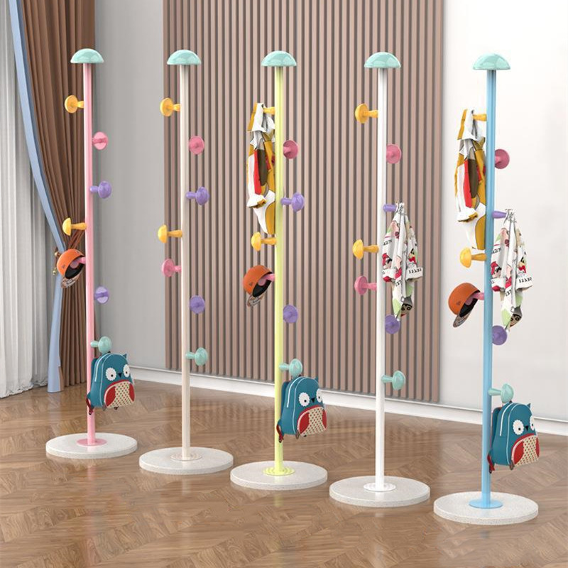 兒童衣架落地臥室卡通可愛掛衣架簡約現代家用衣帽架簡易衣服架子