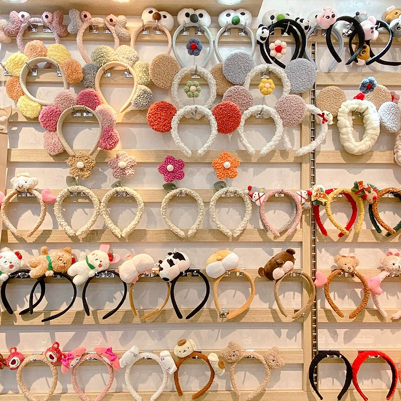 Канцелярия с Cartoon Headband Hairband, плюшевые головные уборы с ушками животного, уход за лицом и макияж, разных цветов