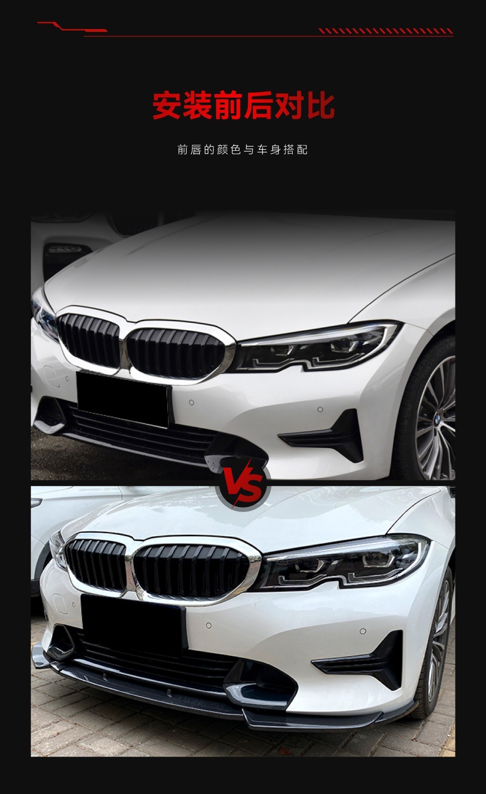Applicable to 2019-2022 BMW 3 Series g20 g 21 320I 325i 330i Deluxe Edition Front Lip Front Shovel Modification