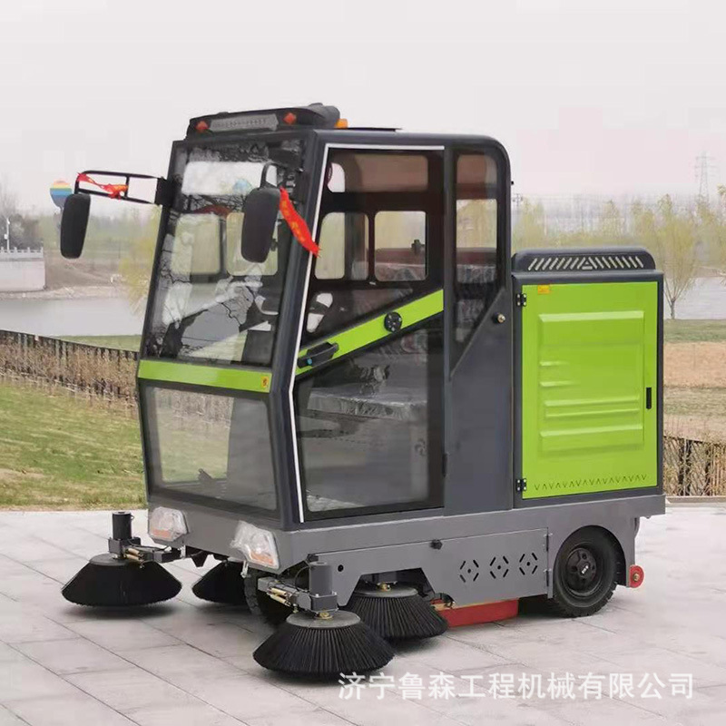 驾驶式道路扫地机全封闭式清扫车学校物业多功能电瓶吸尘扫地车