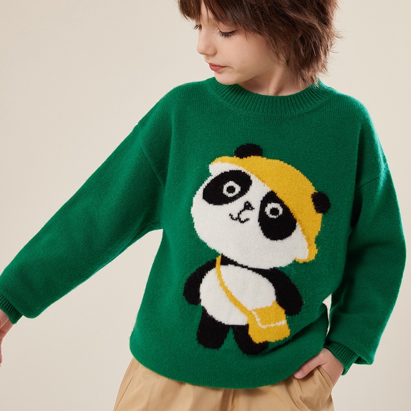 demi-season cashmere children's knitted keep warm sweater for men…