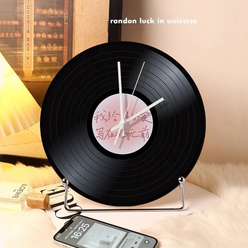 Reloj de escritorio retro decoración de alta calidad de disco de vinilo DIY personalidad chatter nuevo estilo de cumpleaños