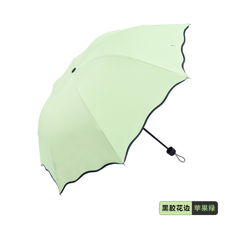 Fuente de fábrica sombrilla solar fortalecer sol y lluvia para mujeres plegables protector solar anti-ultravioleta engrosado paraguas