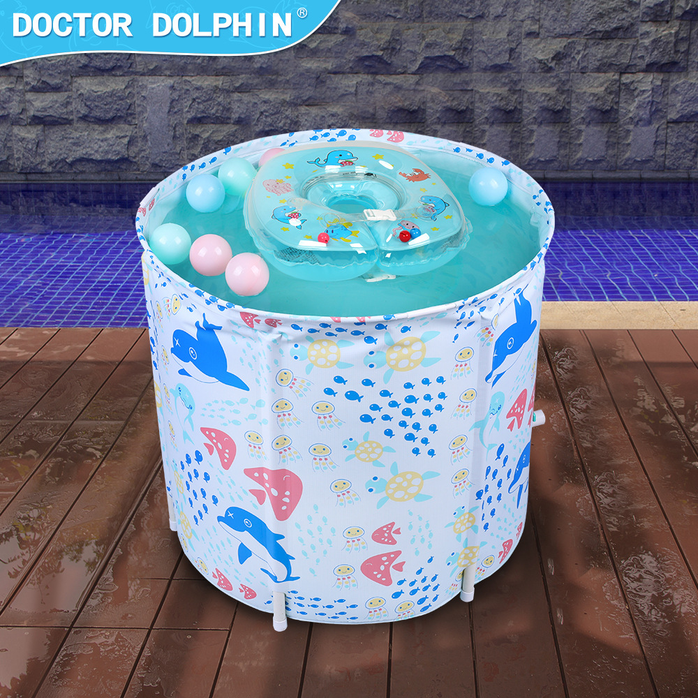 Doctor Dolphin | Bebé soporte piscina bebé natación piscina auxiliar con cuello niños soporte piscina