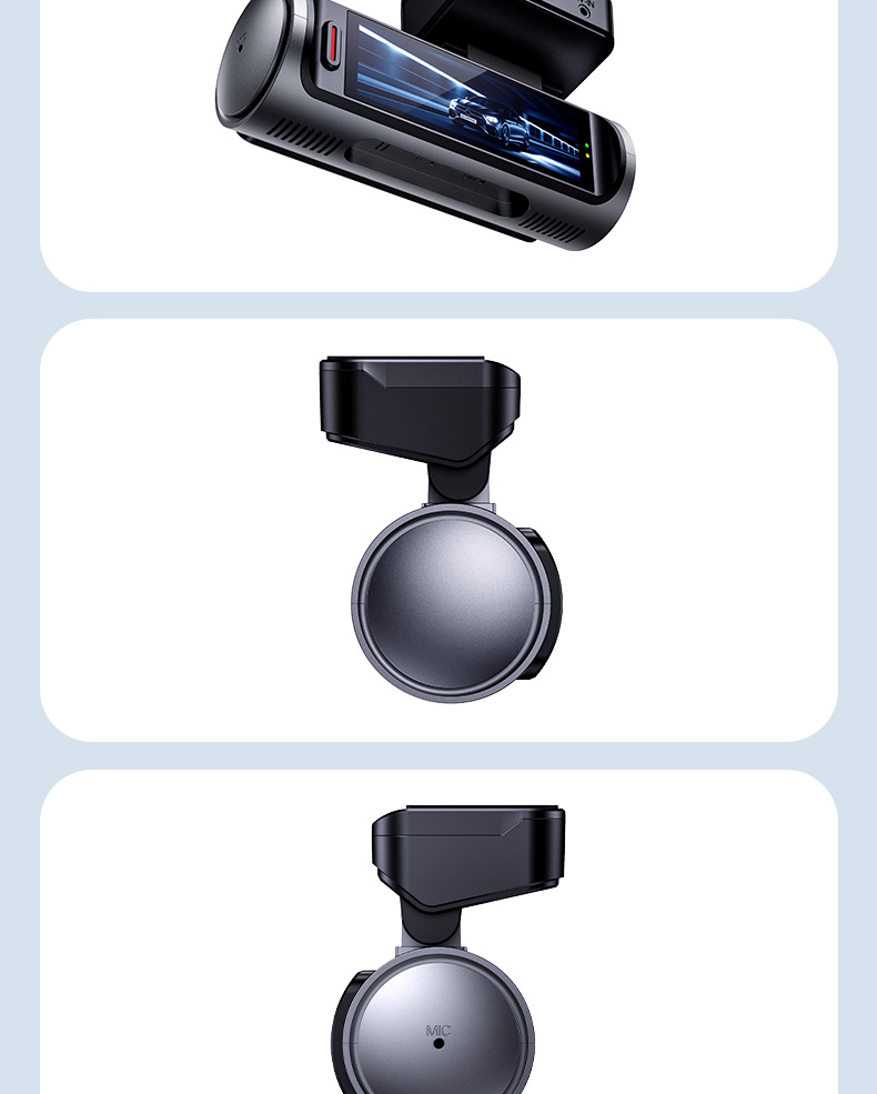 Y front and rear dual recording 4K WiFi connected APP loop recording night vision dashcam