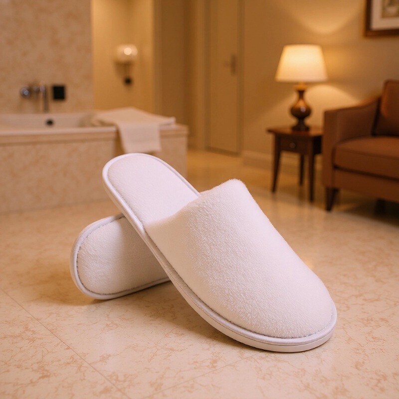 Wool Cloth Towel Slippers Hotel Slippers Custom Plain Flannel Slippers Home Casual Slip-On Slippers