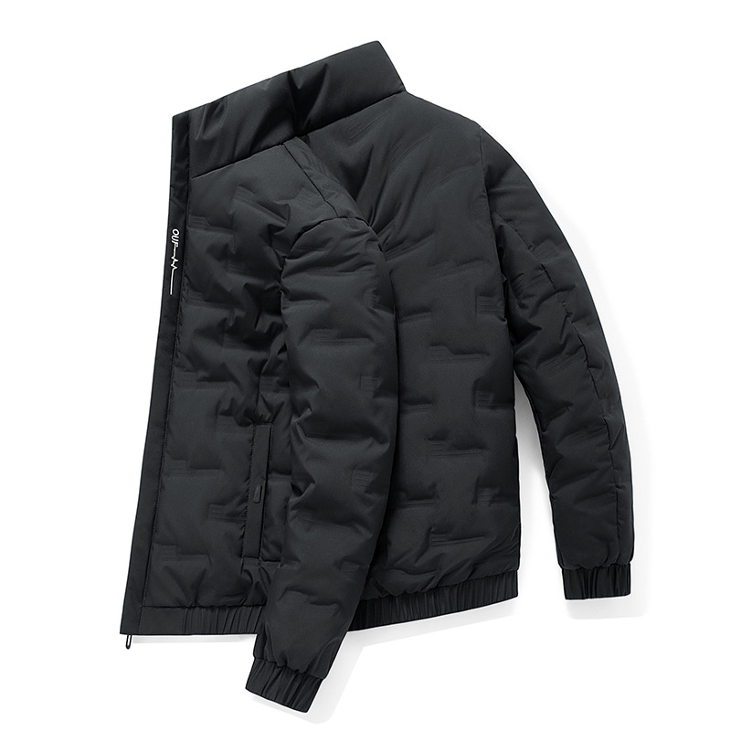 Caliente de los hombres abajo chaqueta Otoño e Invierno suelta más tamaño pato blanco abajo ligero moda collar abrigo venta al por mayor