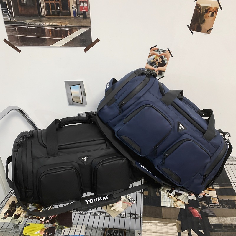 Nueva bolsa de viaje corto para hombres, bolsa de alojamiento de estudiantes de gran capacidad, bolsa de equipaje de dos espaldas para mujeres, bolsa deportiva