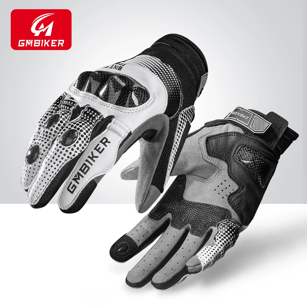 Перчатки для езды на мотоцикле кожаные углеродные волокна