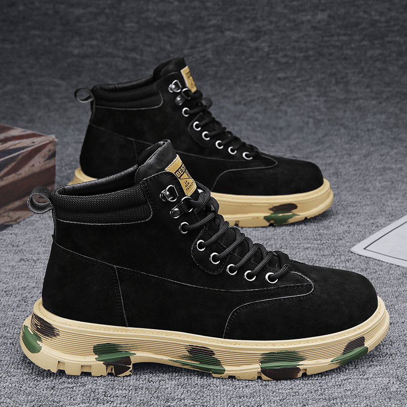 Martin syksyn korkeavartiset miesten ulkoiluun ja vuorikiipeilyyn tarkoitetut urheilukengät, liukumattomat, vedenpitävät aavikkomailaset_voghion.com