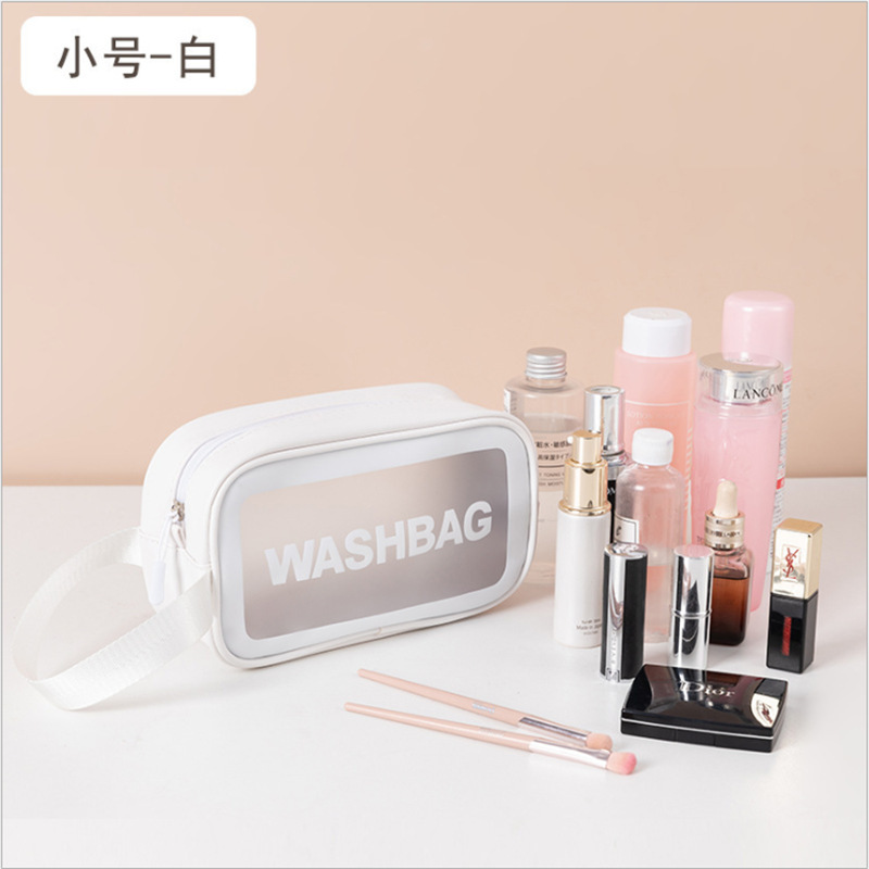 Bolsa cosmética esmerilada personalizada de fábrica bolsa de lavado de viaje portátil bolsa de almacenamiento portátil bolsa de almacenamiento de viaje al aire libre impermeable
