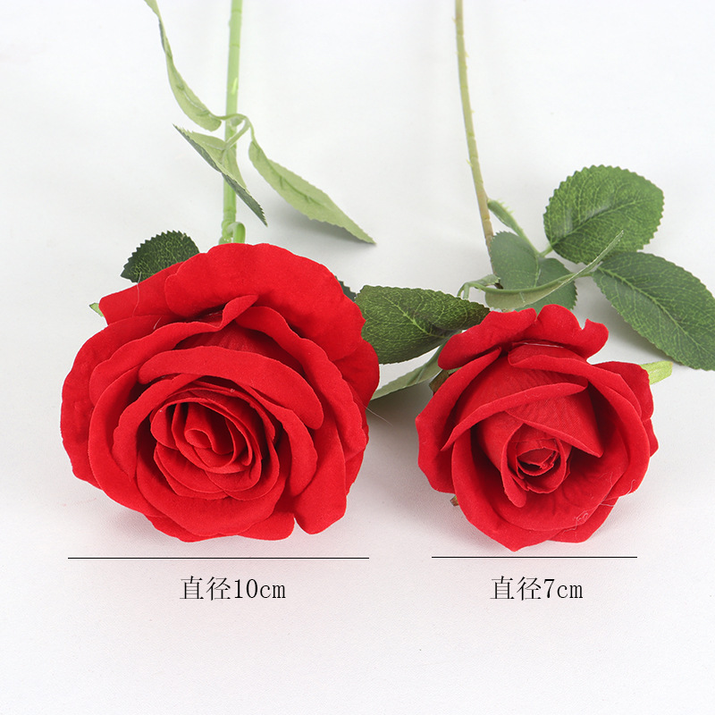 Simulación franela rosa Día de San Valentín chino Decoración de bodas en el hogar Flor falsa Flor rosa Pared Cascada Flor artificial