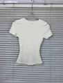 White [Ribbed Short Sleeve] **Tall