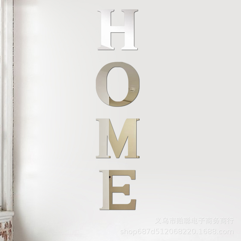 Home Mirror Wall Sticker 3D Stereo Two Sizes 23X22Cm+30X28Cm (178g)
