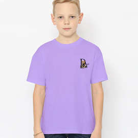 夏季2026新款儿童纯棉短袖T恤潮牌小熊字母印花男女童圆领上衣