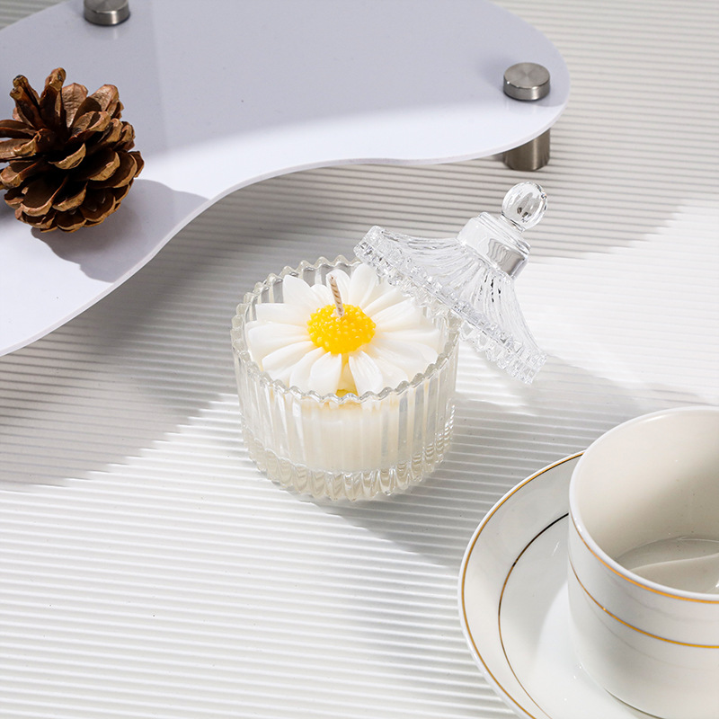 COZI Margarita perfumada vela caja de regalo cumpleaños lindo baja temperatura cera soja dormitorio nicho luz lujo