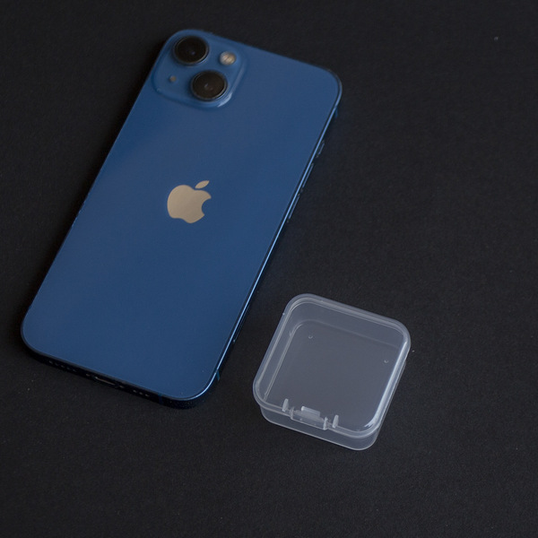 Square transparent plastic earrings