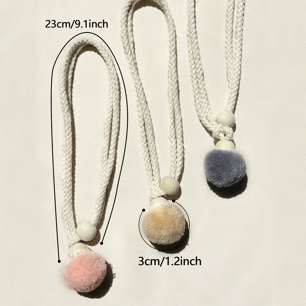 Nuevo transfronterizo de una sola bola de pelo cortina accesorios de correa de cortina Amazon Europa y América fábrica de decoración de correa de cortina en stock al por mayor