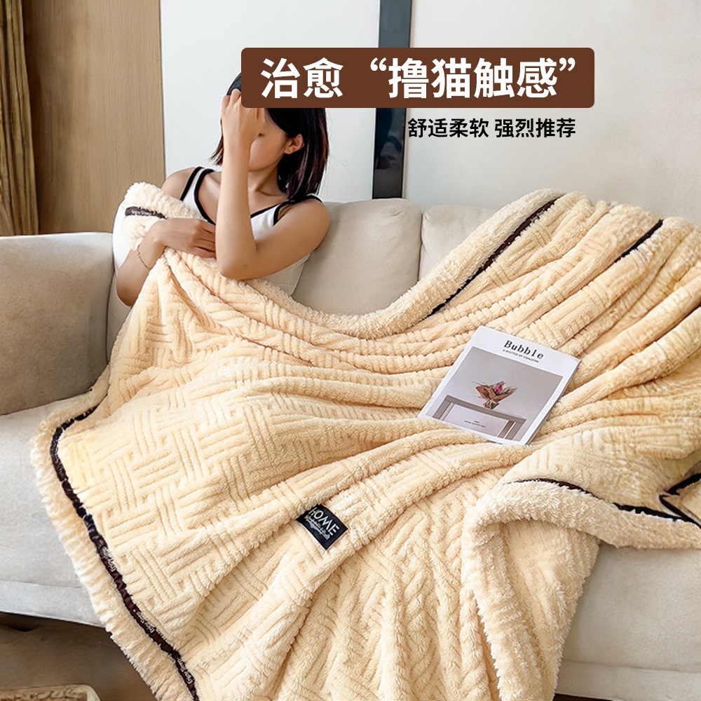 Coberta de coral espesa invierno siesta de oficina aire acondicionado sofá cubierta almuerzo mantas pequeñas mantas para la cama