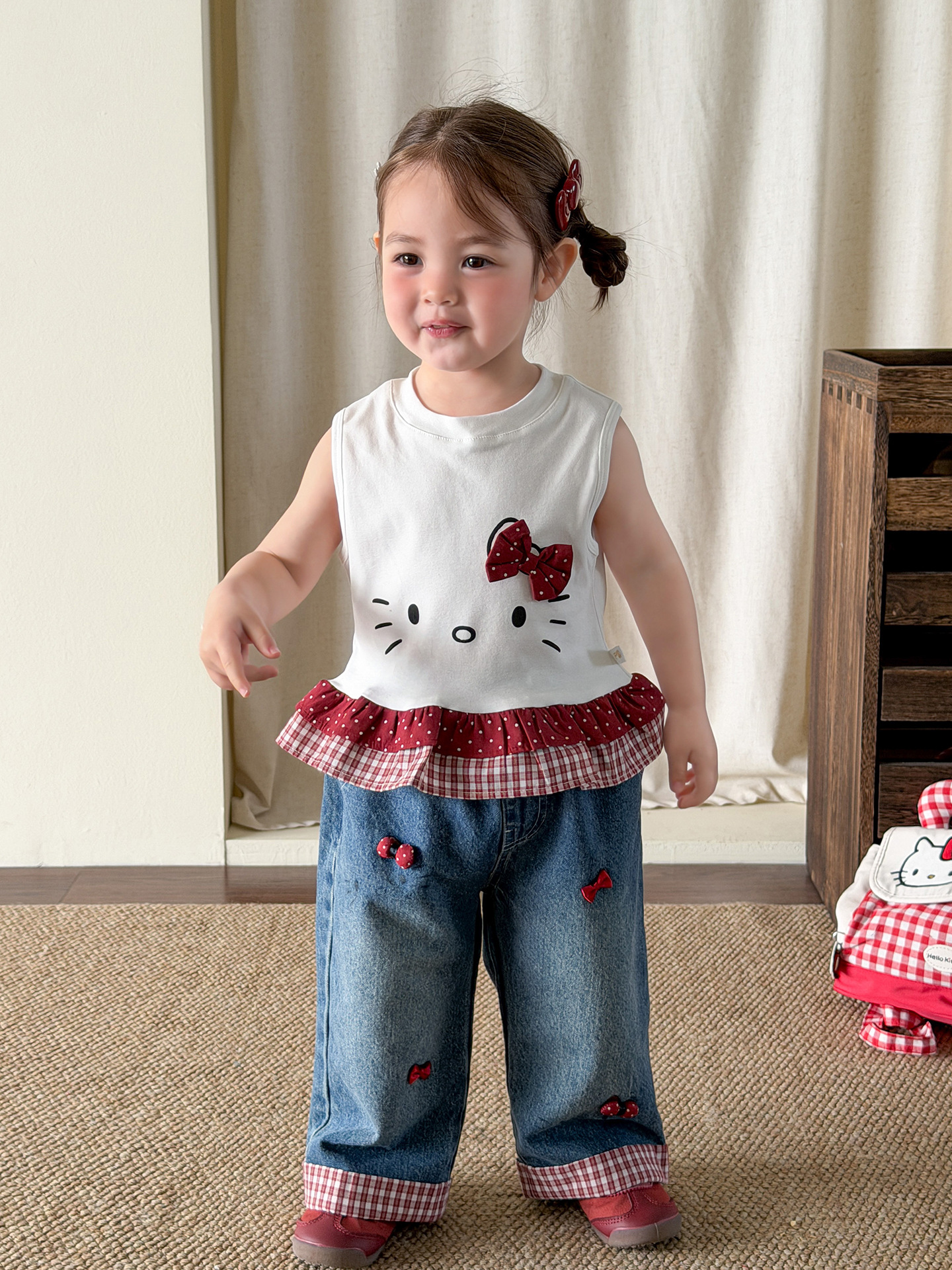 Sugar Pear ropa infantil niñas chaleco de verano 2026 nueva ropa infantil de aire extranjero clase A chaqueta de bebé