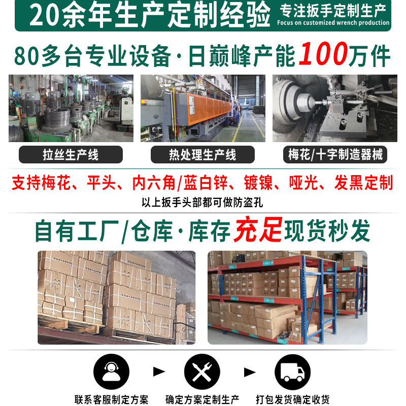 Palabra de arroz galvanizado + llave hexagonal al por mayor Llave multiusos llave cruzada cabeza de lote hexagonal destornillador simple 456