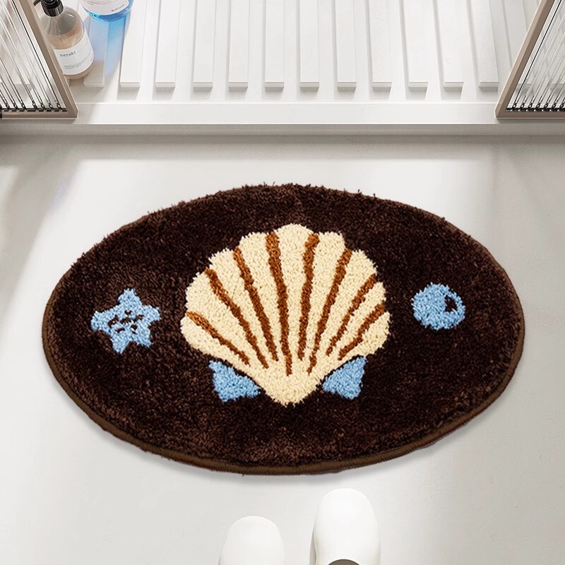 Bathroom Floor Mat Cartoon Shell Washstand Water-Absorbent and Stain-Resistant Floor Mat Cute Animal Bedroom Bedside Blanket Cooling Foot Mat Bathroom Floor Mat Cartoon Shell Washstand Water-Absorbent and Stain-Resistant Floor Mat Cute Animal Bedroom Bedside Blanket Cooling Foot Mat