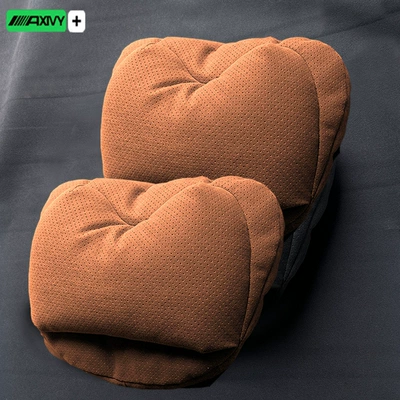 Waist support Lumbar Support Set, Double-Layer Decompression - 2-double-layer-decompression-pillows-cognac-brown-breathable-holes