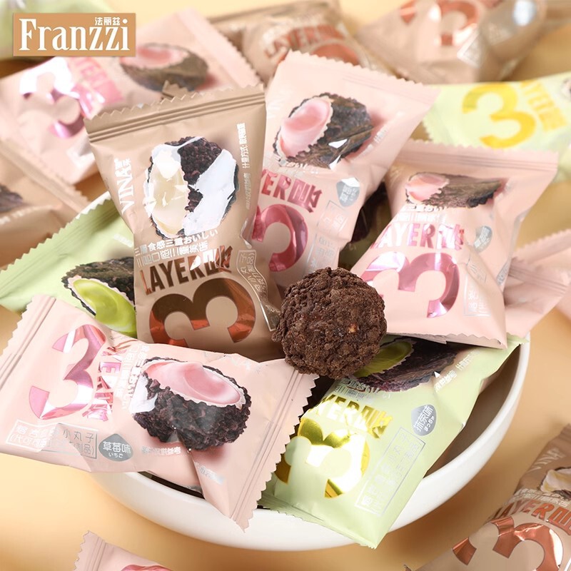 Fariz Lava Pop-Up Cookie Balls in Bulk Multi-Flavor Internet Celebrity Pastries Kidsren's Snacks