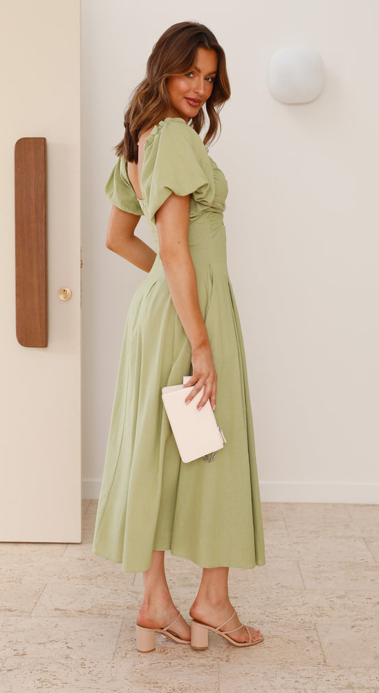 273g Weight Maxi Long Dress Dress Length Type Short Sleeve Sleeve Length Sheath Dress Dresses Type Puff Sleeve Sleeve Type Cotton Fabric Type Mid Waist Waist Line Casual, Daily Occasion V Neck Neckline Regular Fit Fit Type Solid Color Pattern Summer, Spring Season Women's Gender Basic, Simple Style, Classic Style Style S, XL Size Wholesale Women's Basic Simple Style Classic Style Solid Color Casual Daily V Neck Short Sleeve Sheath Dress 9