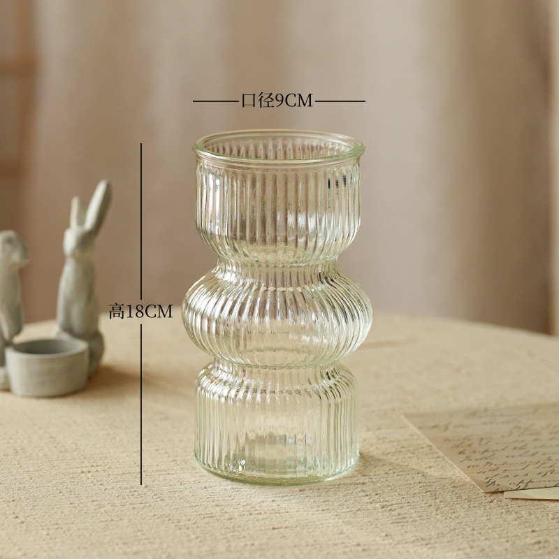 軽豪華クリーム風陶磁器ガラス花瓶置物客間生け花水培花軽贅沢高級感装飾陶缶|undefined