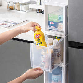积木款衣服抽屉式收纳柜家用零食客厅玩具塑料储物箱可diy整理柜