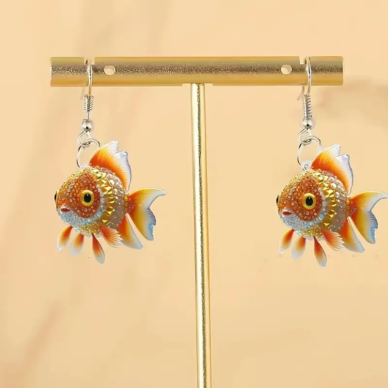 cute acrylic retro design earrings