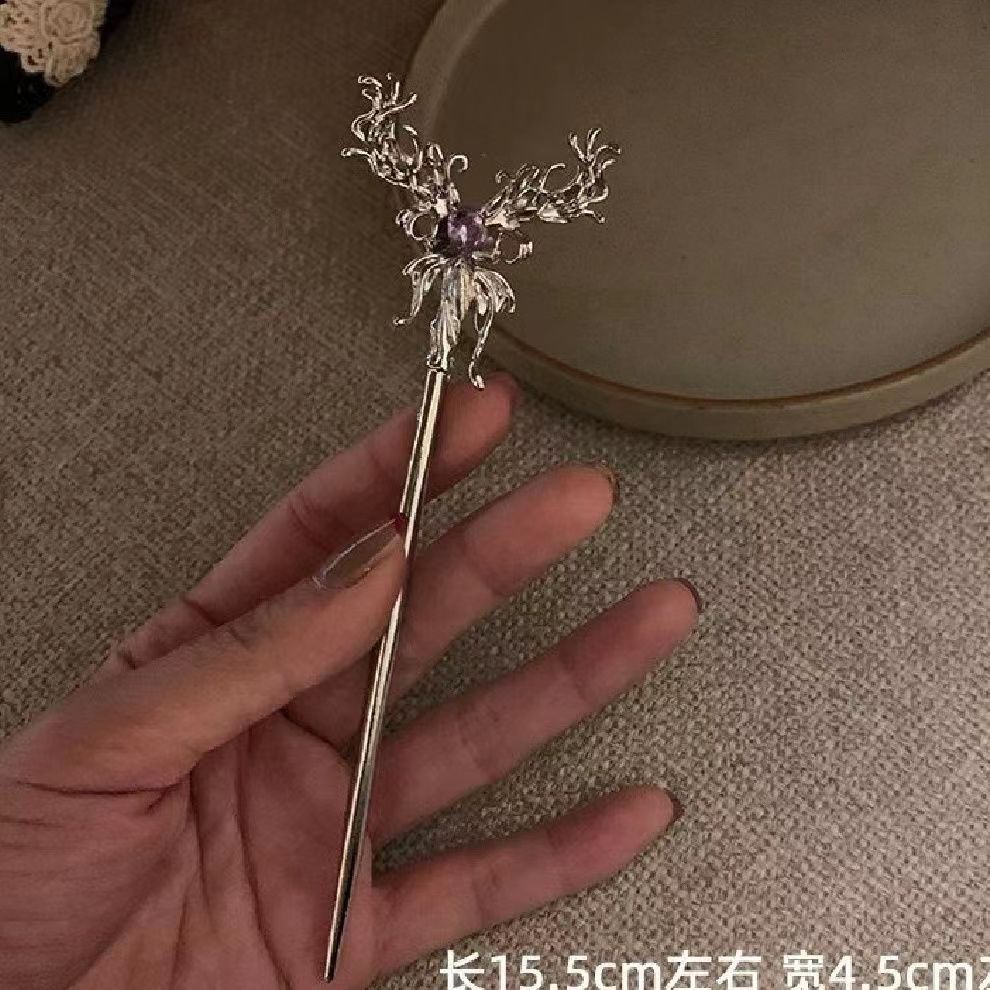 Nuevo estilo chino metal líquido mariposa horquilla estilo Nacional tocado de alto grado diseño nicho estilo antiguo accesorios para el cabello para las mujeres verano