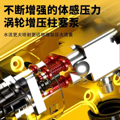 High pressure car wash water gun: Extended Hose, Handheld Spray Gun