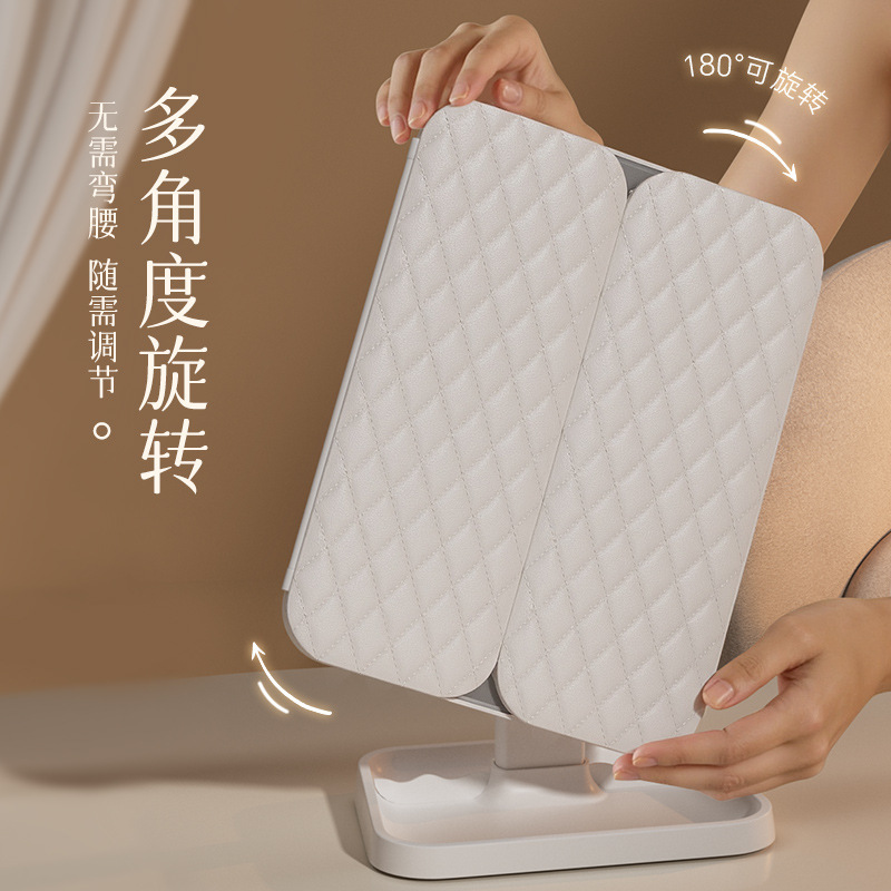 镜子化妆镜led带灯桌面台式可立折叠家用学生宿舍放大梳妆美妆镜|undefined