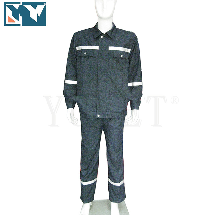 厂家秋季阻燃服防酸碱服反光条工作服男女工厂车间劳保服