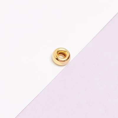 Zərgərlik ara hissələri, S925 Sterling Silver Wheel Spacer - 5mm-gold-color-one