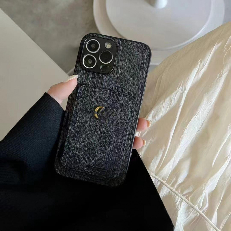 Fashionable Brand Card Suitable for 16Promax Leather Mobile Phone Case Iphone13 High-End Apple 15Plus Luxury Case Fashionable Brand Card Suitable for 16Promax Leather Mobile Phone Case Iphone13 High-End Apple 15Plus Luxury Case