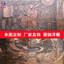 锻铜紫铜铸铜仿铜浮雕制作厂家广场学校园文化墙 玻璃钢仿铜浮雕